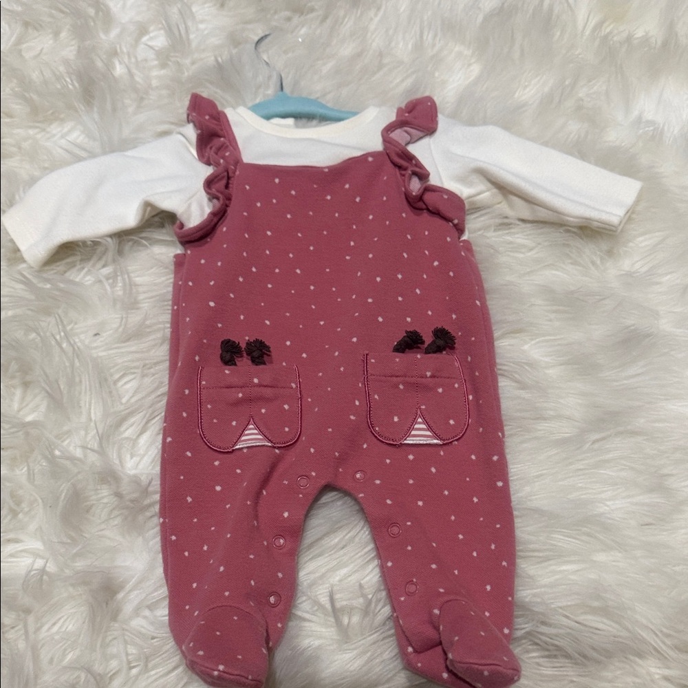 Mayoral Pink and White Kids One Piece Footie